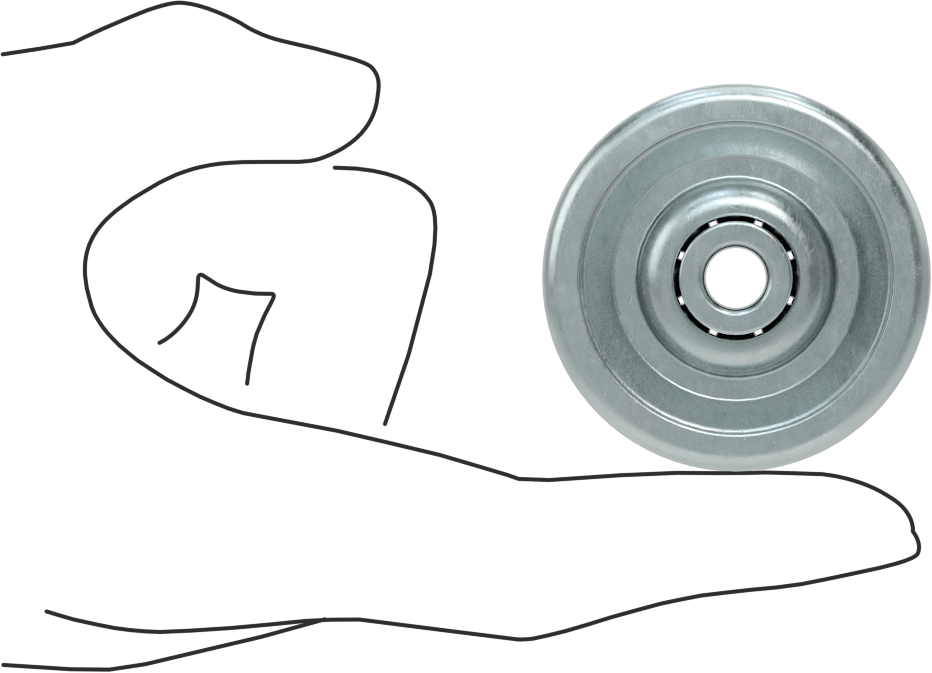Paten Tekerleği, Çelik, 1-15/16" Çap, 5/16" Aks, 200 lb. Kapasite, 7/8" Toplam Genişlik
