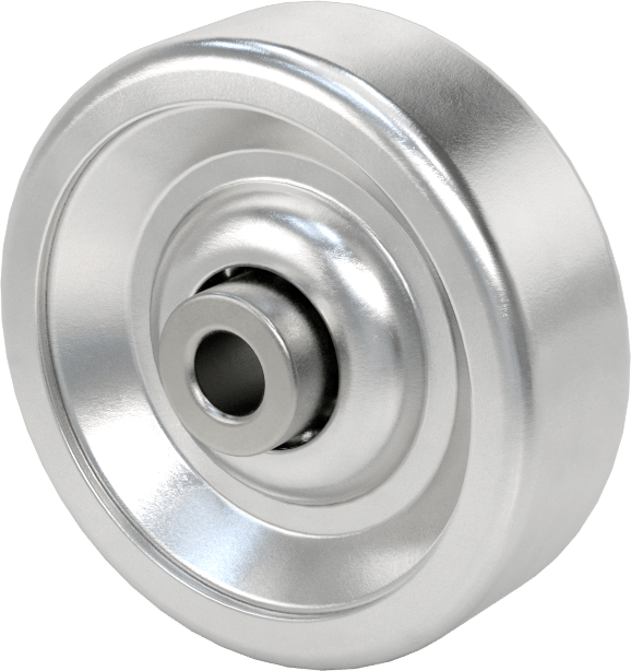 Paten Tekerleği, Alüminyum, 1-15/16" Çap, 1/4" Aks Çapı için, 13/16" Toplam Genişlik