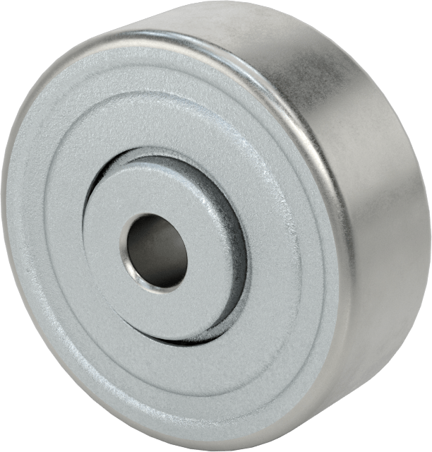 Paten Tekerleği, Çelik, 2-1/4" Çap, 3/8" Aks için, 425 lb. Kapasite
