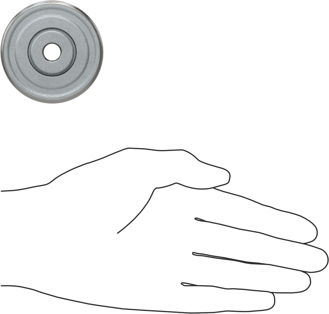 Paten Tekerleği, Çelik, 2-1/4" Çap, 3/8" Aks için, 425 lb. Kapasite