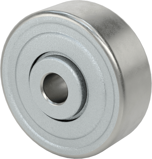 Paten Tekerleği, Çelik, 2-1/4“ Çap x 13/16” Genişlik, 7/16" Aks Çapı
