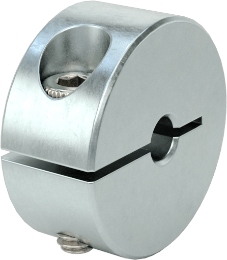 Kelepçeleme Mil Yaka, 1/8" Çap için, Çinko Kaplamalı 1215 Karbon Çelik
