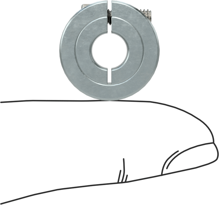Kelepçeleme Mil Yaka, 1/4" Çap için, Çinko Kaplamalı 1215 Karbon Çelik