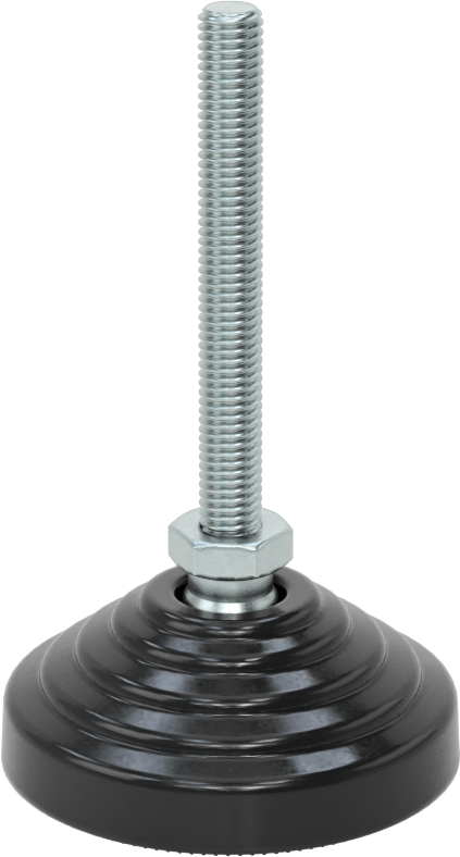 Statik Kontrol Döner Seviyeleme Montajı, 68 mm Uzunlukta M8 x 1,25 mm Dişli Saplama ile