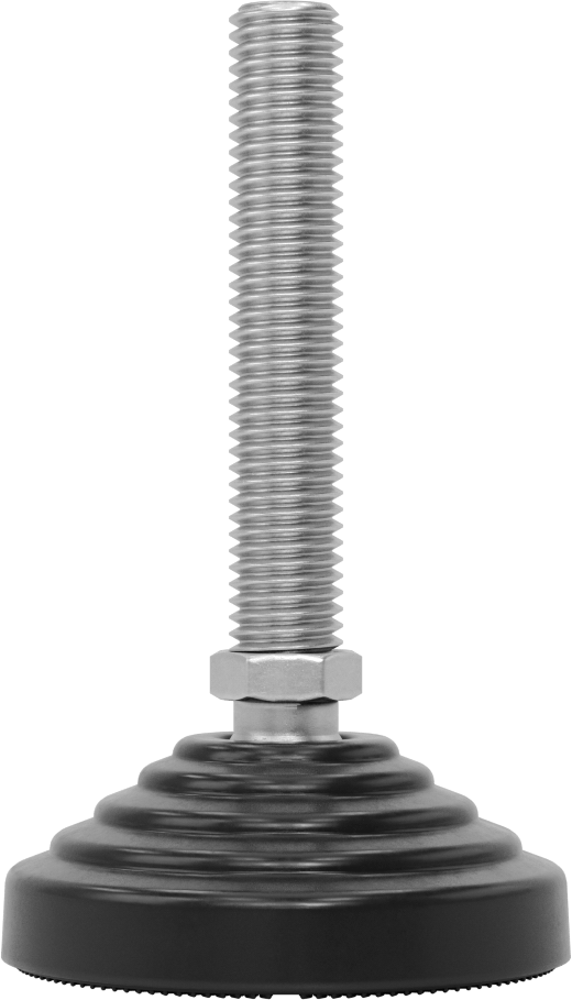 Statik Kontrol Döner Seviyeleme Montajı, 43 mm uzunluğunda M8 x 1,25 mm dişli saplama ile