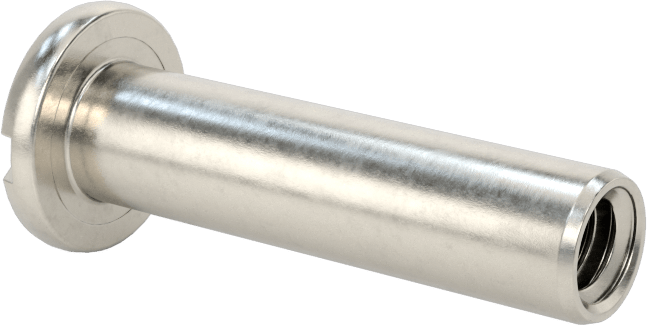 18-8 Paslanmaz Çelik Bağlama Silindiri, 1/4"-20 Diş, 1-1/4" Uzunluk