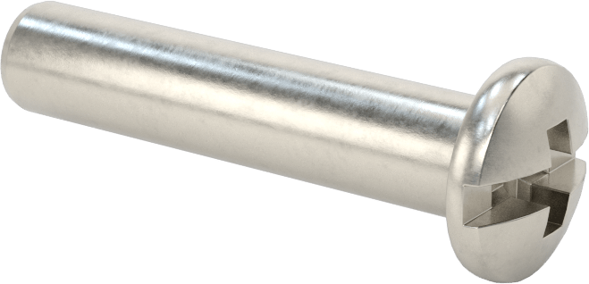 18-8 Paslanmaz Çelik Bağlama Silindiri, 1/4"-20 Diş, 1-1/2" Uzunluk