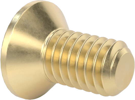 Pirinç Phillips Düz Başlı Vidalar, M4 x 0,7 mm Diş Boyutu, 8 mm Uzunluk