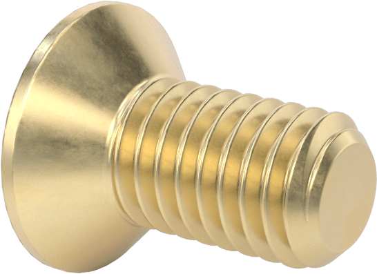 Pirinç Phillips Düz Başlı Vidalar, M5 x 0,8 mm Diş Boyutu, 10 mm Uzunluk