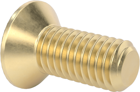 Pirinç Phillips Düz Başlı Vidalar, M5 x 0,8 mm Diş Boyutu, 12 mm Uzunluk