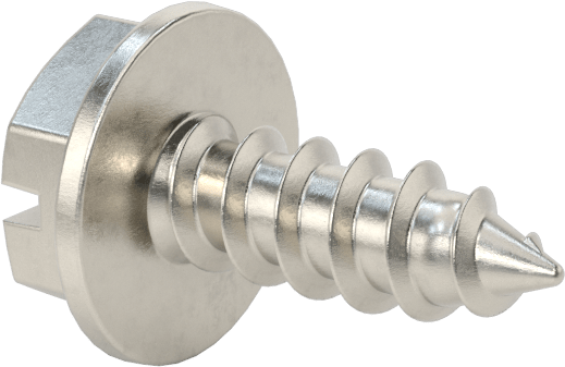 Sac Metal için Flanşlı Altıgen Başlı Vidalar, Süper Korozyona Dayanıklı 316 Paslanmaz Çelik, Numara 6 Boyut, 3/8" Uzunluk