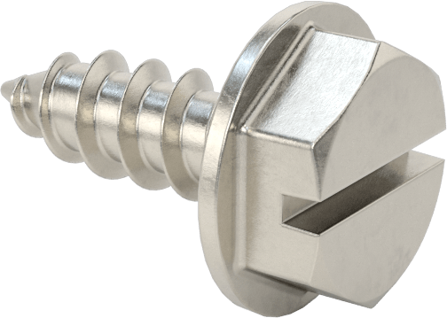 Sac Metal için Flanşlı Altıgen Başlı Vidalar, Süper Korozyona Dayanıklı 316 Paslanmaz Çelik, Numara 6 Boyut, 3/8" Uzunluk
