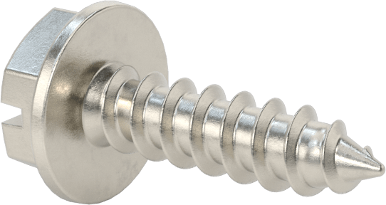 Sac Metal için Flanşlı Altıgen Başlı Vidalar, Süper Korozyona Dayanıklı 316 Paslanmaz Çelik, Numara 6 Boyut, 1/2" Uzunluk