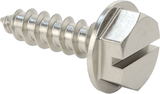Sac Metal için Flanşlı Altıgen Başlı Vidalar, Süper Korozyona Dayanıklı 316 Paslanmaz Çelik, Numara 6 Boyut, 1/2" Uzunluk