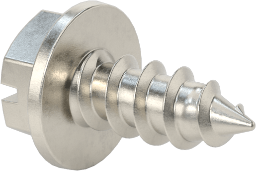 Sac Metal için Flanşlı Altıgen Başlı Vidalar, Süper Korozyona Dayanıklı 316 Paslanmaz Çelik, Numara 8 Boyut, 3/8" Uzunluk