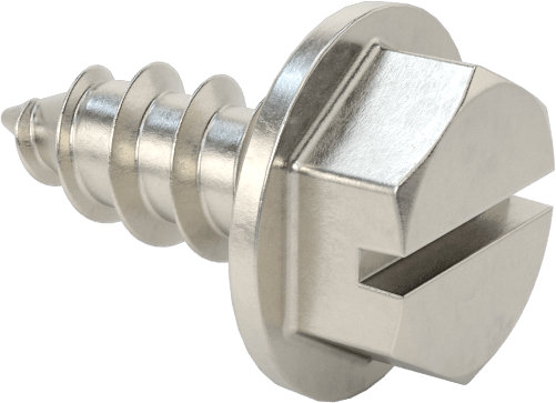 Sac Metal için Flanşlı Altıgen Başlı Vidalar, Süper Korozyona Dayanıklı 316 Paslanmaz Çelik, Numara 8 Boyut, 3/8" Uzunluk