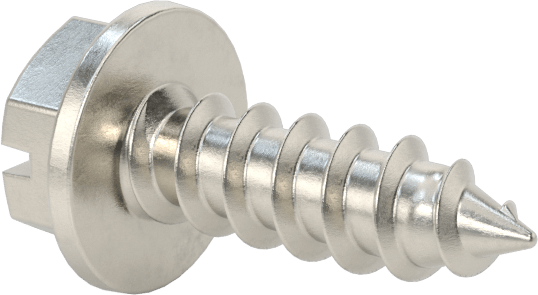 Sac Metal için Flanşlı Altıgen Başlı Vidalar, Süper Korozyona Dayanıklı 316 Paslanmaz Çelik, Numara 8 Boyut, 1/2" Uzunluk