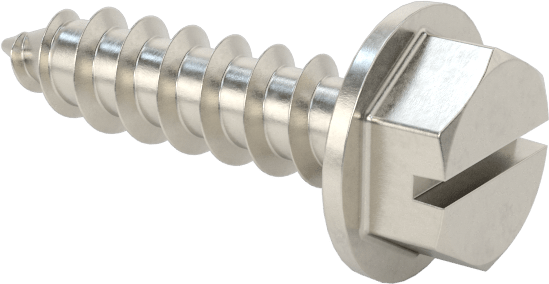 Sac Metal için Flanşlı Altıgen Başlı Vidalar, Süper Korozyona Dayanıklı 316 Paslanmaz Çelik, Numara 8 Boyut, 5/8" Uzunluk