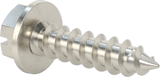 Sac Metal için Flanşlı Altıgen Başlı Vidalar, Süper Korozyona Dayanıklı 316 Paslanmaz Çelik, Numara 8 Boyut, 5/8" Uzunluk