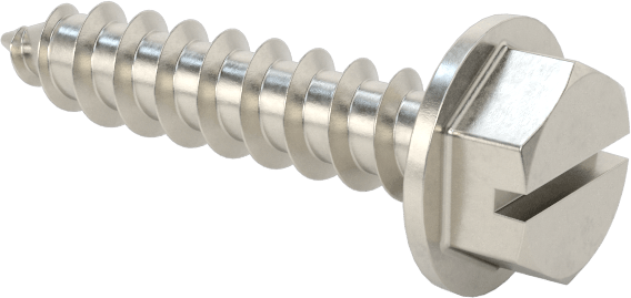 Sac Metal için Flanşlı Altıgen Başlı Vidalar, Süper Korozyona Dayanıklı 316 Paslanmaz Çelik, Numara 8 Boyut, 3/4" Uzunluk
