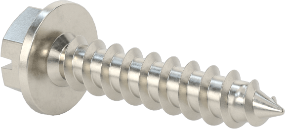 Sac Metal için Flanşlı Altıgen Başlı Vidalar, Süper Korozyona Dayanıklı 316 Paslanmaz Çelik, Numara 8 Boyut, 3/4" Uzunluk