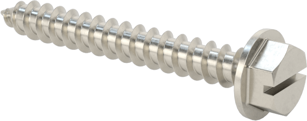 Sac Metal için Flanşlı Altıgen Başlı Vidalar, Süper Korozyona Dayanıklı 316 Paslanmaz Çelik, Numara 8 Boyut, 1-1/4" Uzunluk