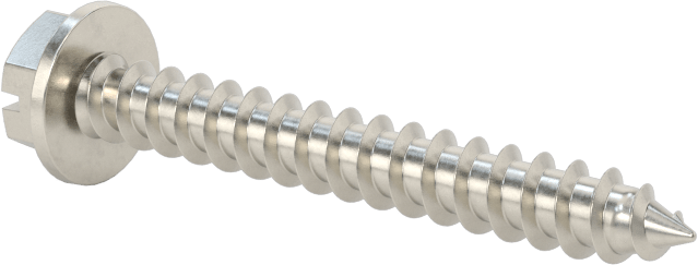 Sac Metal için Flanşlı Altıgen Başlı Vidalar, Süper Korozyona Dayanıklı 316 Paslanmaz Çelik, Numara 8 Boyut, 1-1/4" Uzunluk
