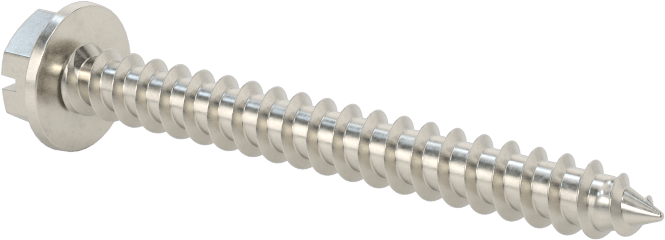 Sac Metal için Flanşlı Altıgen Başlı Vidalar, Süper Korozyona Dayanıklı 316 Paslanmaz Çelik, Numara 8 Boyut, 1-1/2" Uzunluk