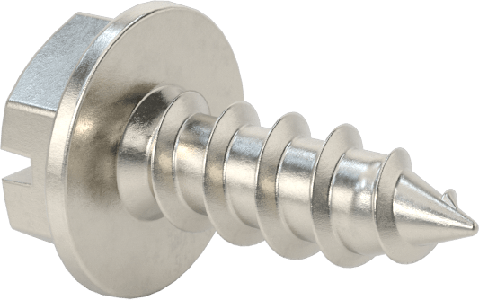 Sac Metal için Flanşlı Altıgen Başlı Vidalar, Süper Korozyona Dayanıklı 316 Paslanmaz Çelik, 10 Numaralı Boyut, 1/2" Uzunluk