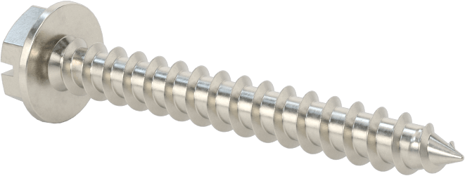 Sac Metal için Flanşlı Altıgen Başlı Vidalar, Süper Korozyona Dayanıklı 316 Paslanmaz Çelik, 10 Numaralı Boyut, 1-1/2" Uzunluk