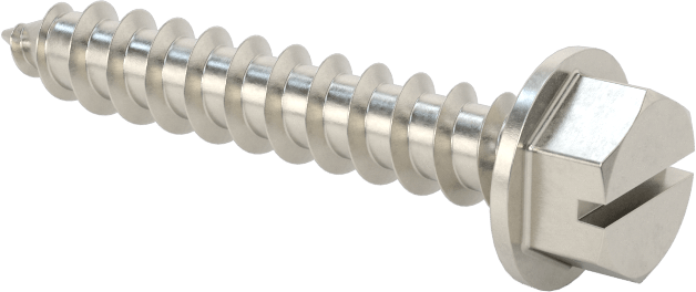 Sac Metal için Flanşlı Altıgen Başlı Vidalar, Süper Korozyona Dayanıklı 316 Paslanmaz Çelik, 12 Numaralı Boyut, 1-1/4" Uzunluk