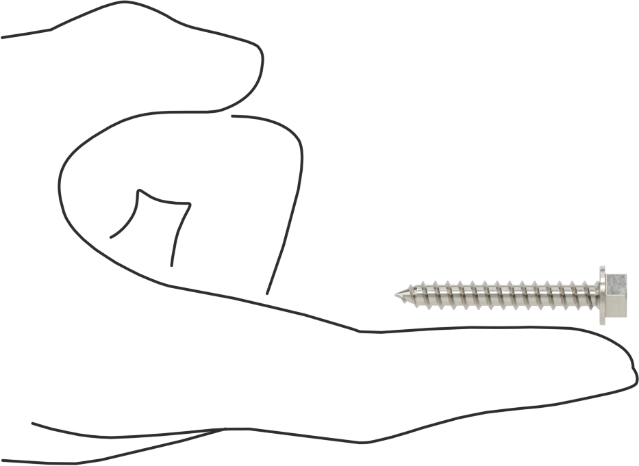 Sac Metal için Flanşlı Altıgen Başlı Vidalar, Süper Korozyona Dayanıklı 316 Paslanmaz Çelik, 12 Numaralı Boyut, 1-1/2" Uzunluk