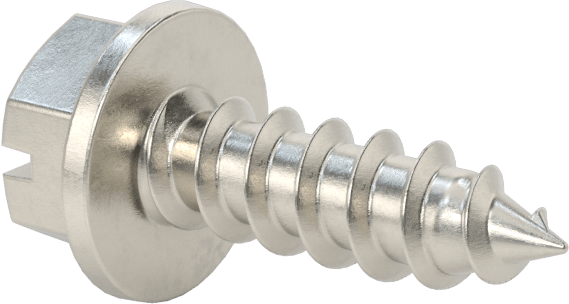Sac Metal için Flanşlı Altıgen Başlı Vidalar, Süper Korozyona Dayanıklı 316 Paslanmaz Çelik, 14 Numaralı Boyut, 3/4" Uzunluk