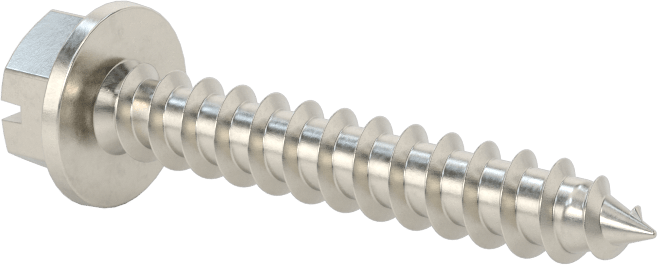 Sac Metal için Flanşlı Altıgen Başlı Vidalar, Süper Korozyona Dayanıklı 316 Paslanmaz Çelik, 14 Numaralı Boyut, 1-1/2" Uzunluk