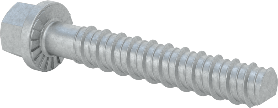 Duvar ve Beton için Ağır Hizmet Tipi Diş Açan Vida, Çinko Kaplı Çelik, 3/4" Altıgen Vida, 4-1/2" Uzunluk