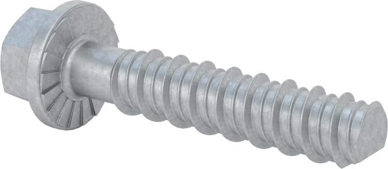 Duvar ve Beton için Ağır Hizmet Tipi Diş Açan Vida, Çinko Kaplı Çelik, 5/8" Altıgen Vida, 3" Uzunluk