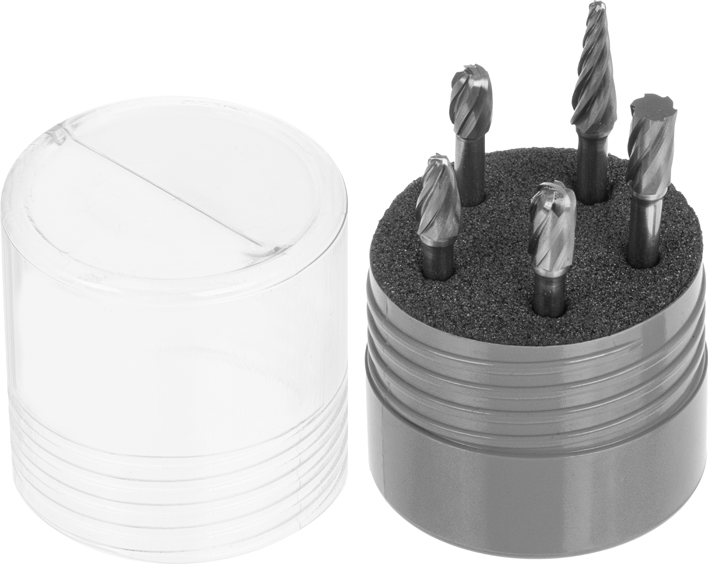 Yumuşak Metaller ve Plastikler için Bur Seti, 5 Parça, 2-3/8“ ila 2-15/16” Toplam Uzunluk