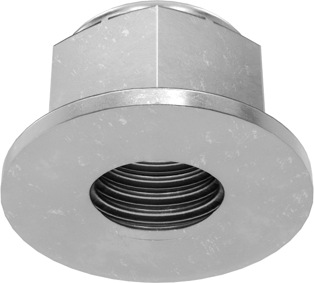 Yüksek Mukavemetli Çelik Naylon Ekli Flanş Somunu, Sınıf 10, Sarı Kromat Kaplı Çinko, M10 x 1,5 mm Diş Boyutu