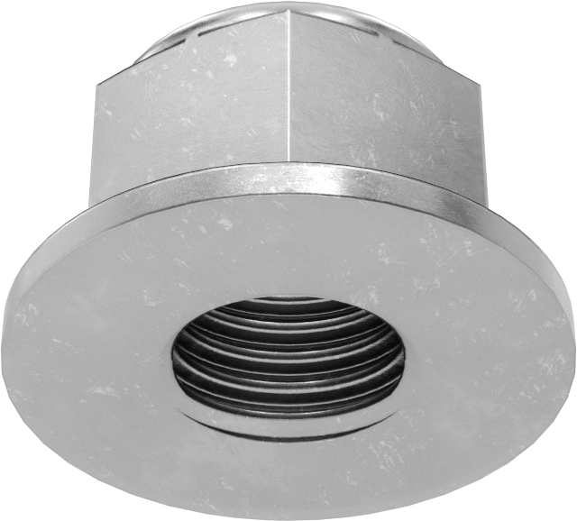Yüksek Mukavemetli Çelik Naylon Ekli Flanş Somunu, Sınıf 10, Sarı Kromat Kaplı Çinko, M12 x 1,75 mm Diş