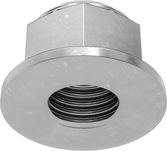 Yüksek Mukavemetli Çelik Naylon Ekli Flanş Somunu, Sınıf 10, Sarı Kromat Kaplı Çinko, M14 x 2 mm Diş Boyutu