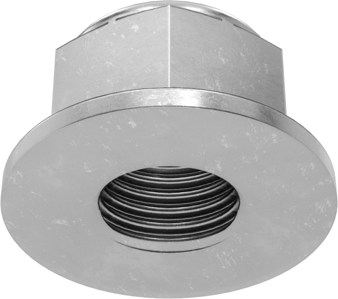 Yüksek Mukavemetli Çelik Naylon Ekli Flanş Somunu, Sınıf 10, Sarı Kromat Kaplı Çinko, M16 x 2 mm Diş Boyutu