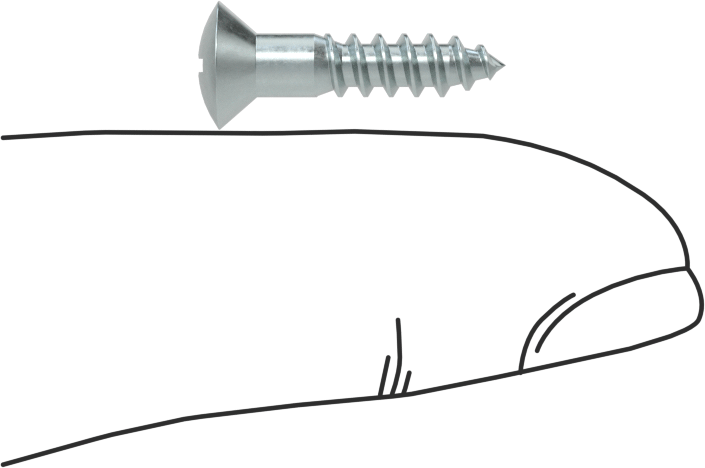 Ahşap için Phillips Oval Başlı Vidalar, Çinko Kaplı Çelik, Numara 6 Vida Boyutu, 5/8" Uzunluk
