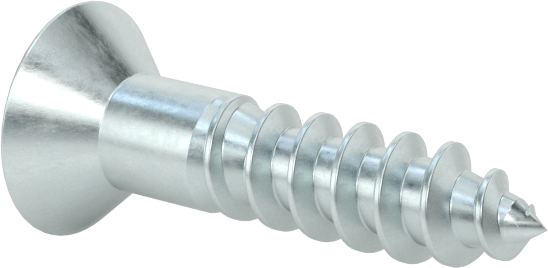 Ahşap için Phillips Oval Başlı Vidalar, Çinko Kaplı Çelik, Numara 6 Vida Boyutu, 5/8" Uzunluk