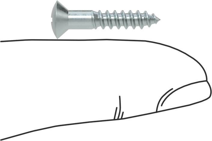 Ahşap için Phillips Oval Başlı Vidalar, Çinko Kaplı Çelik, Numara 6 Vida Boyutu, 3/4" Uzunluk