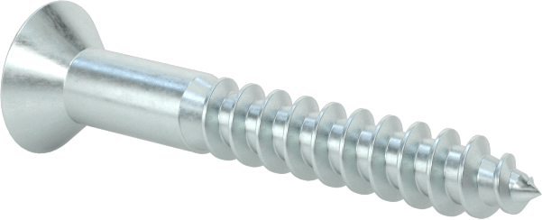 Ahşap için Phillips Oval Başlı Vidalar, Çinko Kaplı Çelik, Numara 6 Vida Boyutu, 1" Uzunluk
