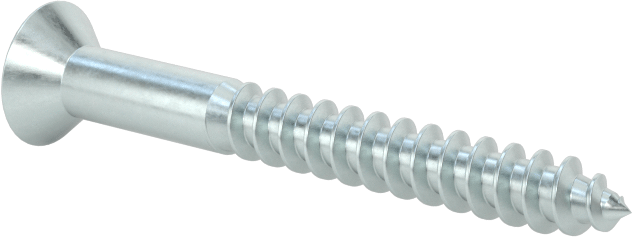 Ahşap için Phillips Oval Başlı Vidalar, Çinko Kaplı Çelik, Numara 6 Vida Boyutu, 1-1/4" Uzunluk