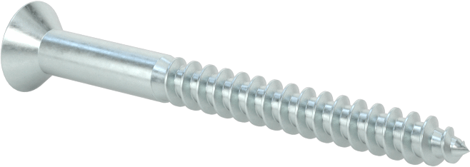 Ahşap için Phillips Oval Başlı Vidalar, Çinko Kaplı Çelik, Numara 6 Vida Boyutu, 1-1/2" Uzunluk