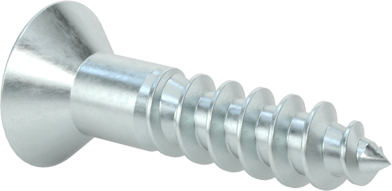 Ahşap için Phillips Oval Başlı Vidalar, Çinko Kaplı Çelik, Numara 8 Vida Boyutu, 3/4" Uzunluk