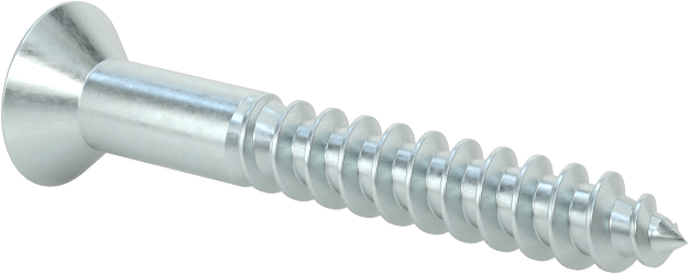 Ahşap için Phillips Oval Başlı Vidalar, Çinko Kaplı Çelik, Numara 8 Vida Boyutu, 1-1/4" Uzunluk