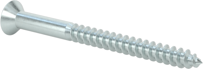 Ahşap için Phillips Oval Başlı Vidalar, Çinko Kaplı Çelik, Numara 8 Vida Boyutu, 2" Uzunluk
